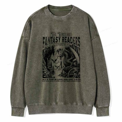 Pagewings Fantasy Reader Shirt Unisex Washed Sweatshirt