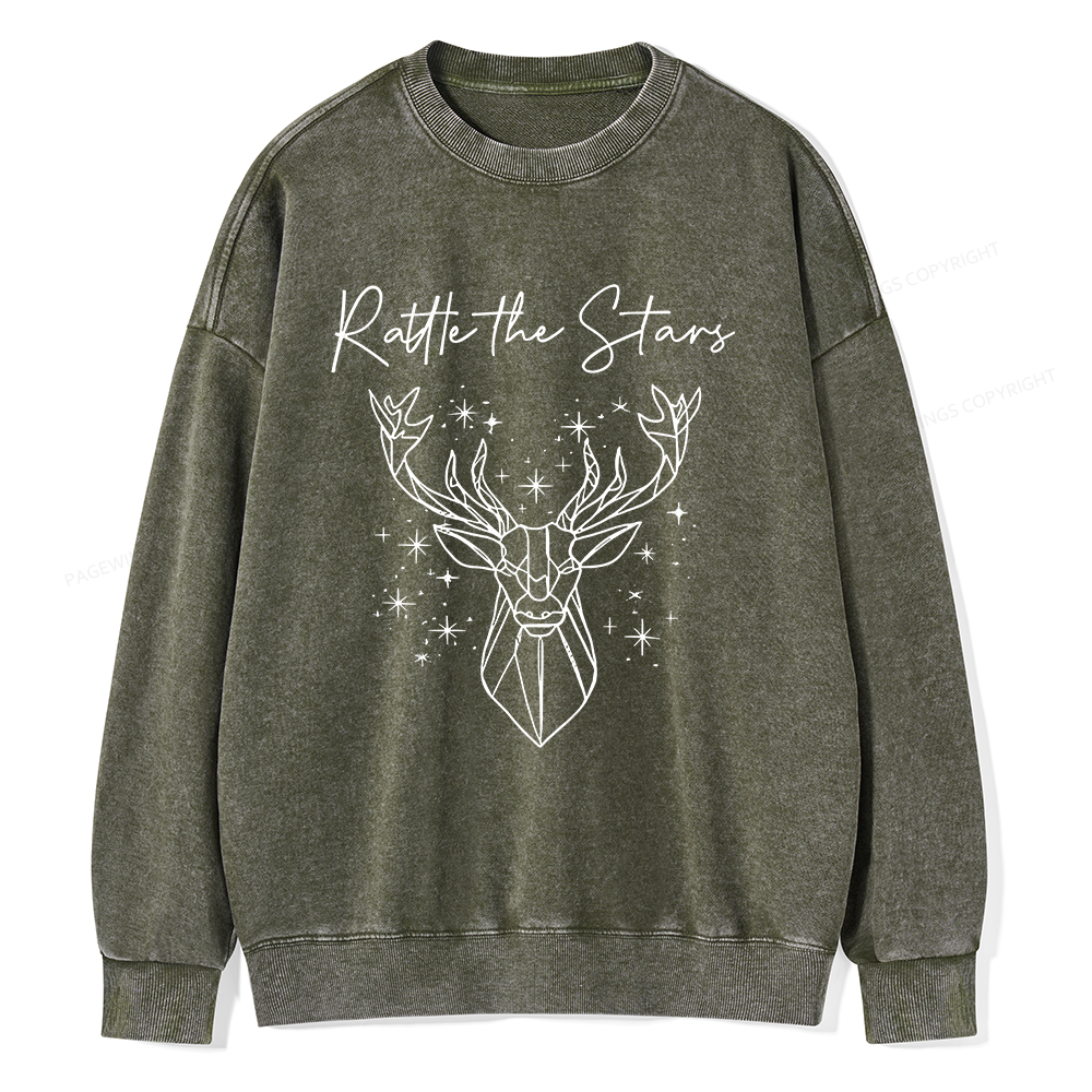 Pagewings Rattle the Stars Unisex Washed Sweatshirt