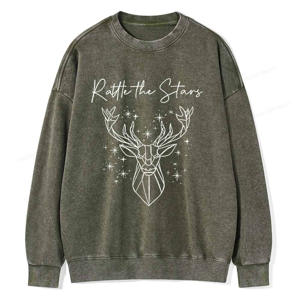 Pagewings Rattle the Stars Unisex Washed Sweatshirt