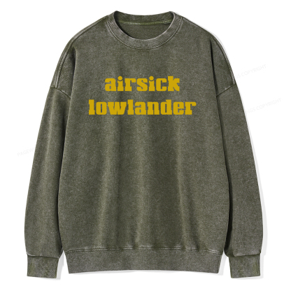Pagewings Airsick Lowlander Unisex Washed Sweatshirt