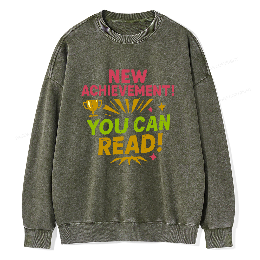 Pagewings New Achievement Unisex Washed Sweatshirt