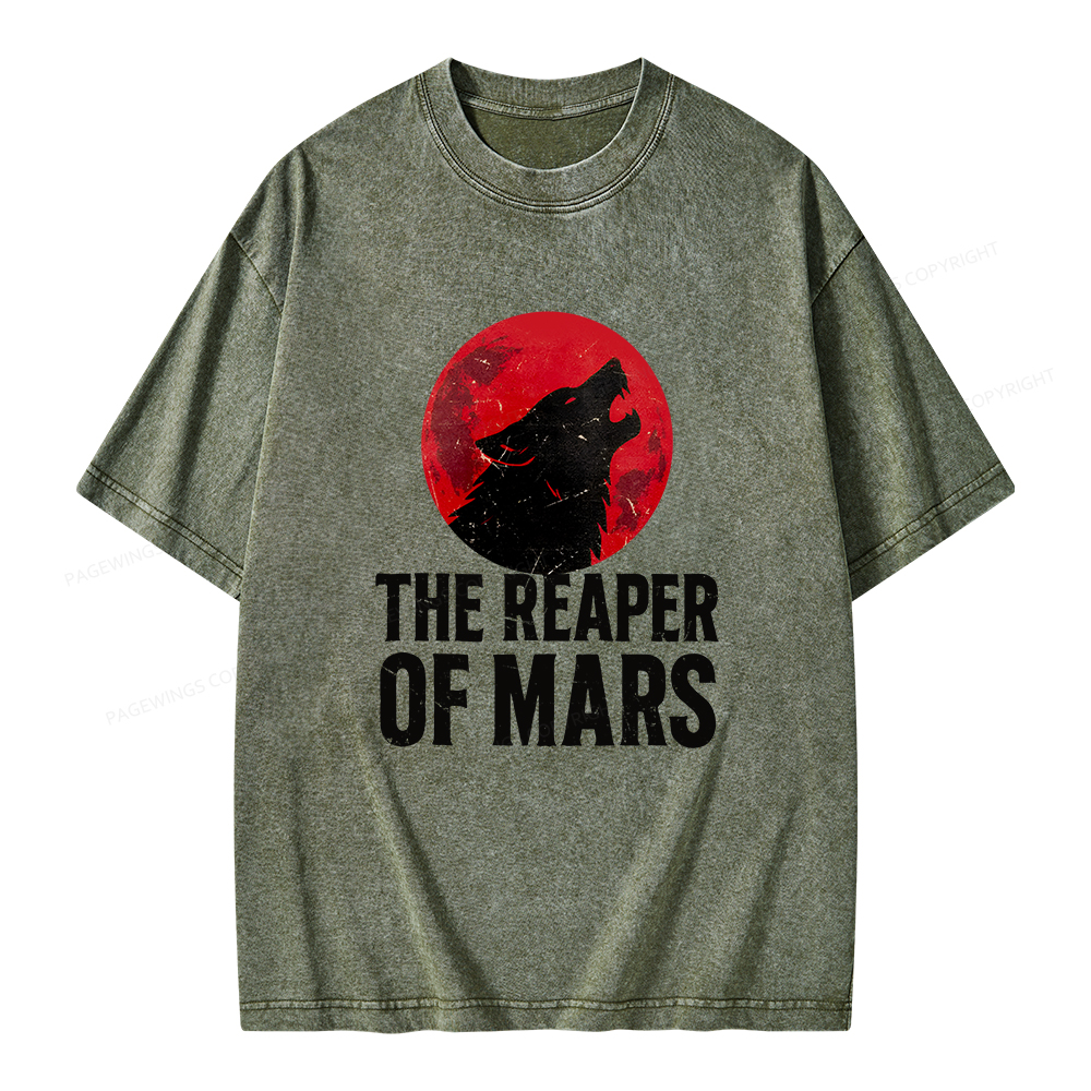 Pagewings The Reaper of Mars Unisex Washed T-shirt