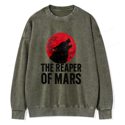 Pagewings The Reaper of Mars Unisex Washed Sweatshirt