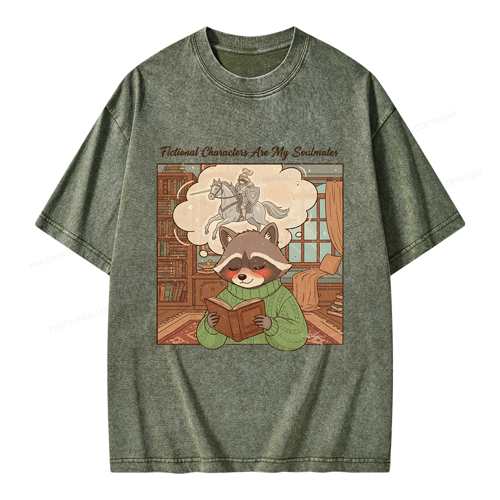 Pagewings Fictional Characters Are My Soulmates Unisex Washed T-shirt