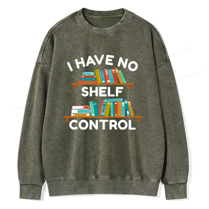 Pagewings I Have No Shelf Control Unisex Washed Sweatshirt