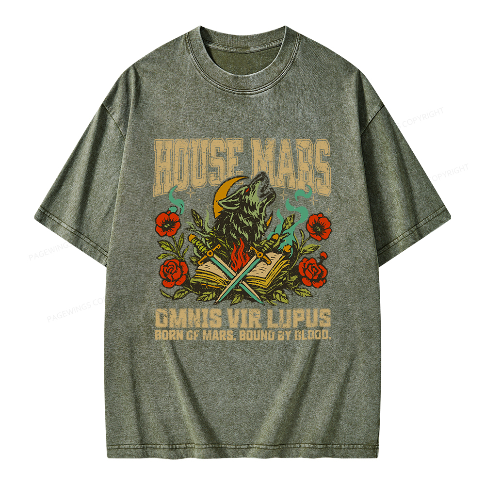 Pagewings House Mars Unisex Washed T-shirt