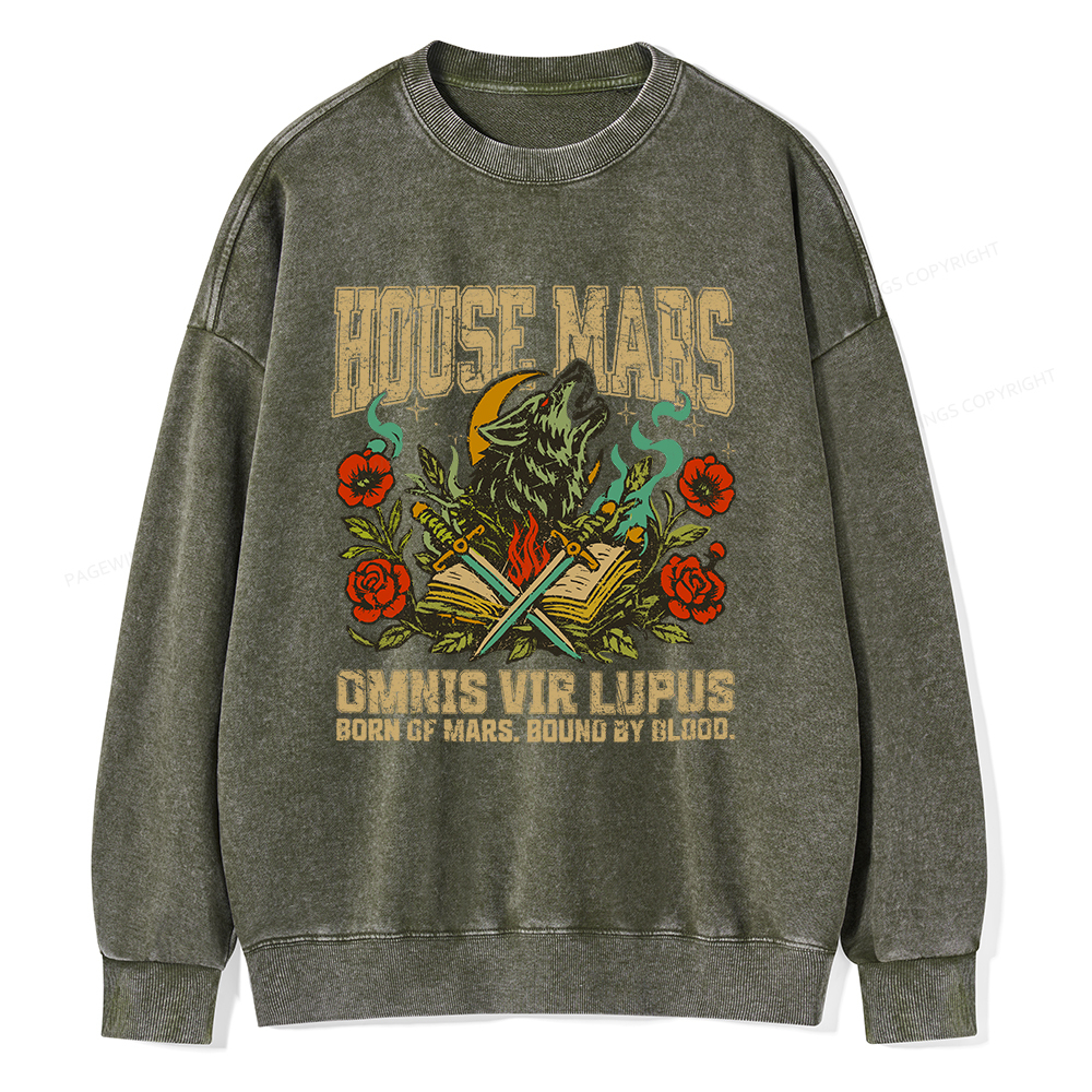 Pagewings House Mars Unisex Washed Sweatshirt