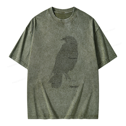 Pagewings The Raven Unisex Washed T-shirt