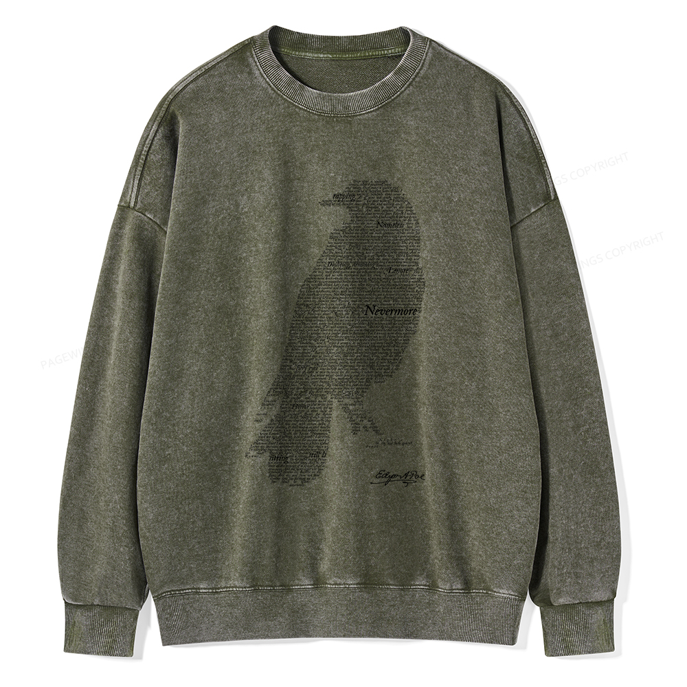 Pagewings The Raven Unisex Washed Sweatshirt