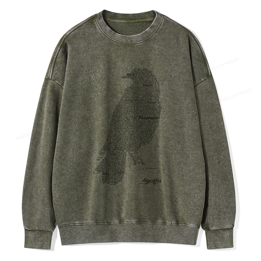 Pagewings The Raven Unisex Washed Sweatshirt