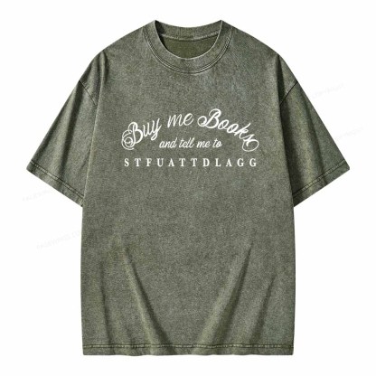 Pagewings Buy Me Books Shirt Unisex Washed T-shirt