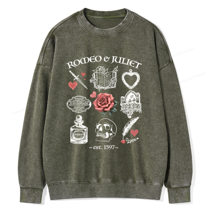 Pagewings Romeo and Juliet Unisex Washed Sweatshirt