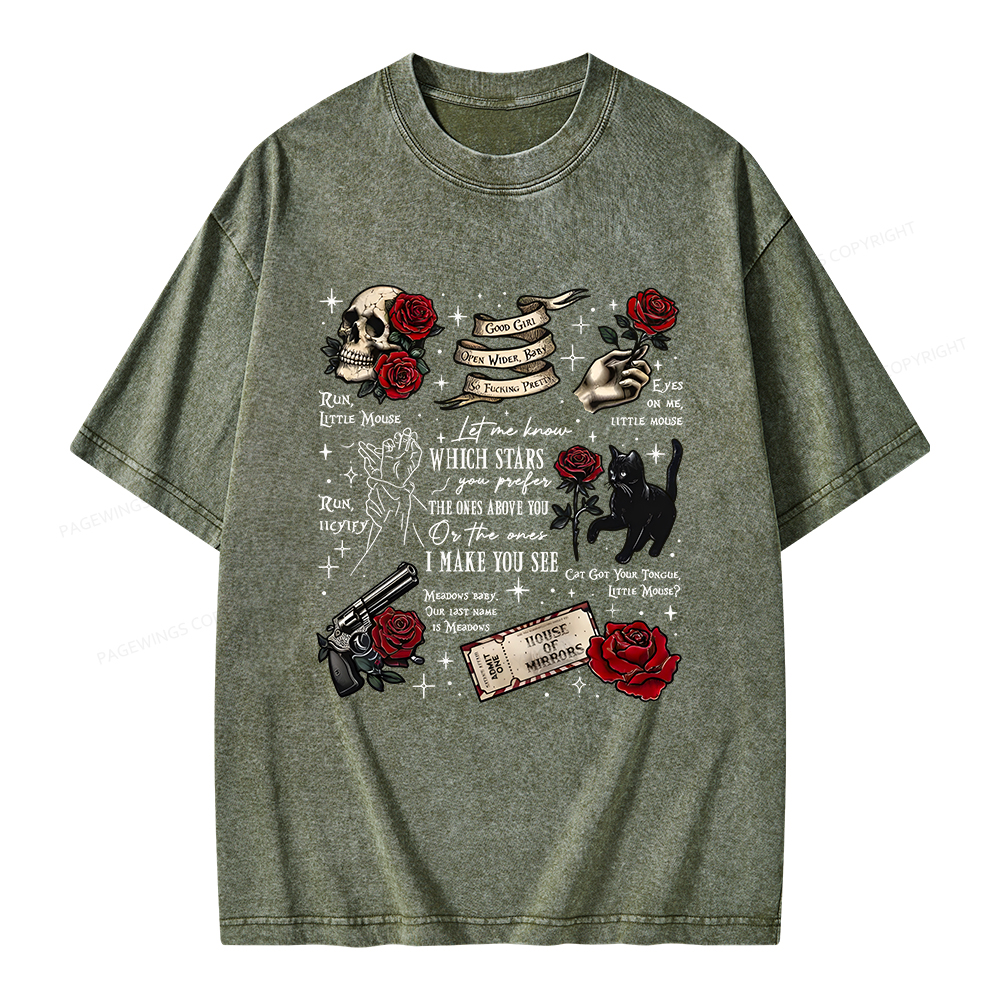 Pagewings Run Little Mouse Unisex Washed T-shirt