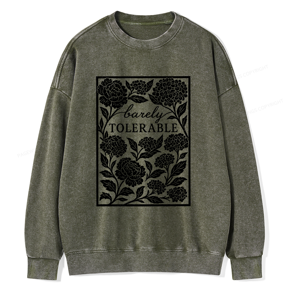 Pagewings Barley Tolerable Unisex Washed Sweatshirt