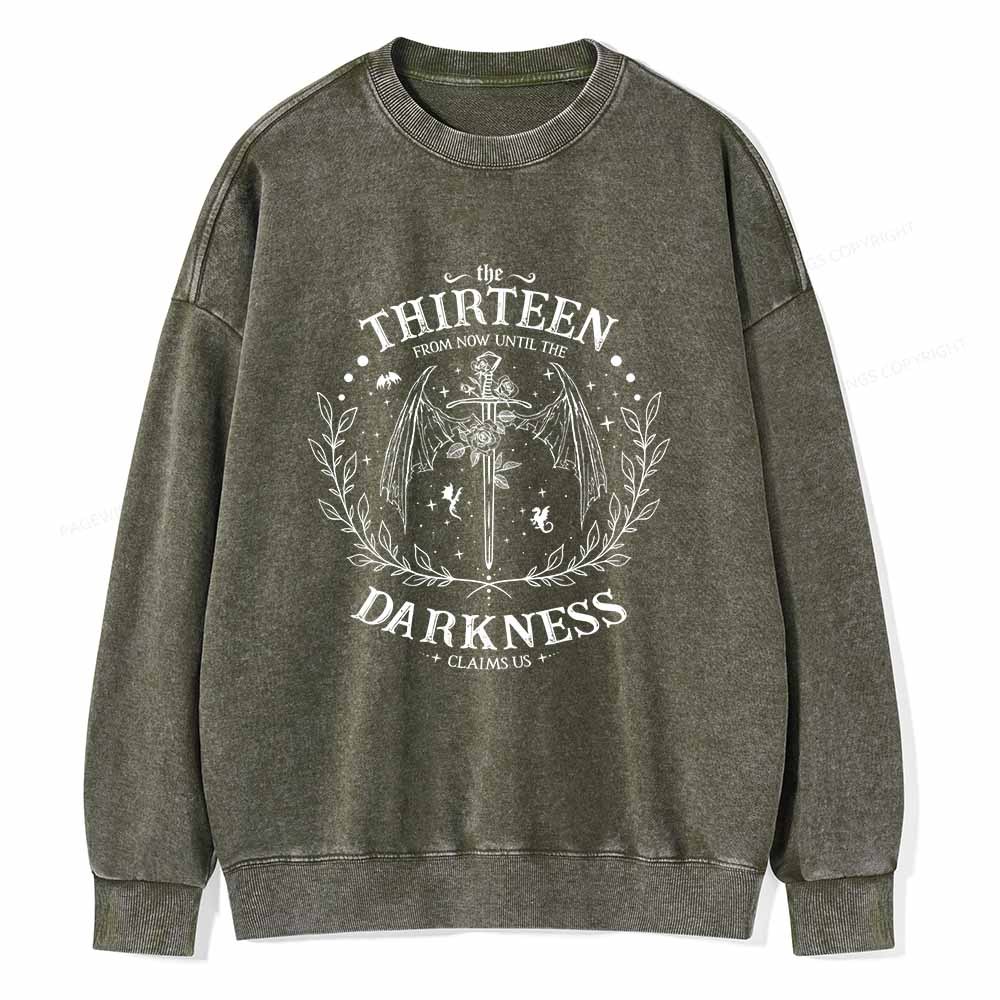 Pagewings The Thirteen Throne Of Glass Unisex Washed Sweatshirt