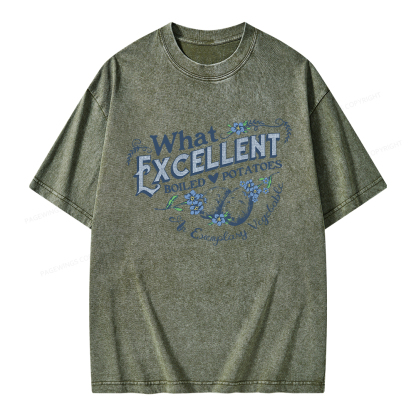 Pagewings What Excellent Boiled Potatoes Unisex Washed T-shirt