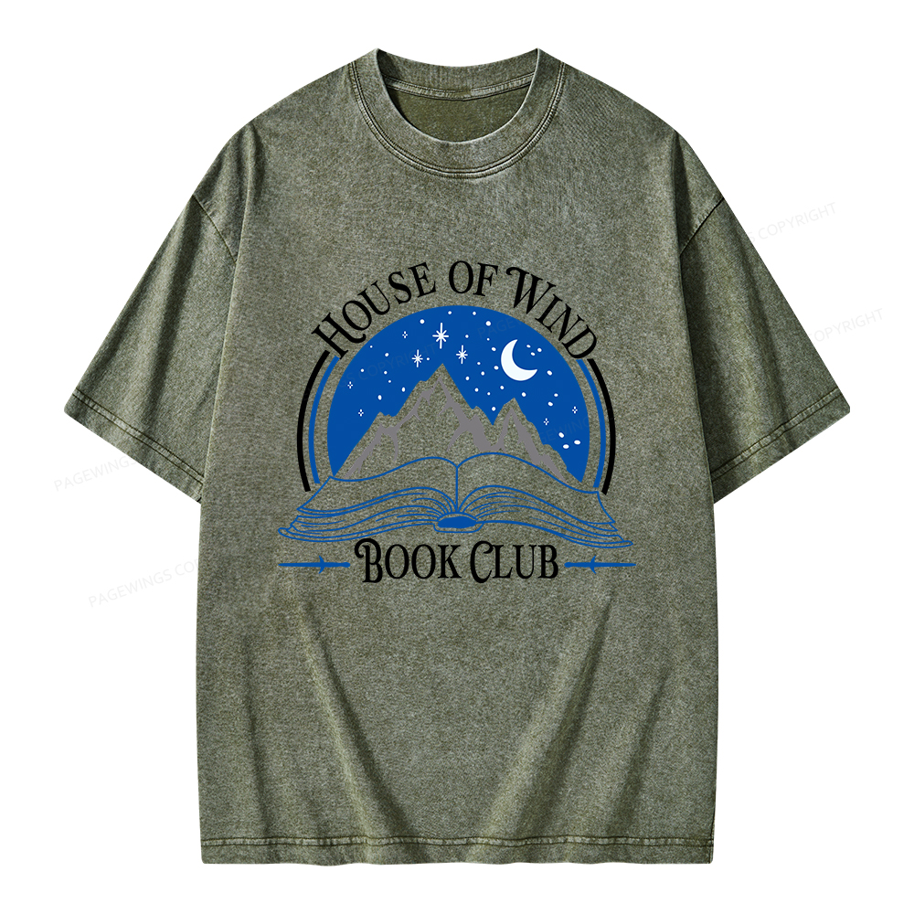 Pagewings House of Wind Book Club Unisex Washed T-shirt