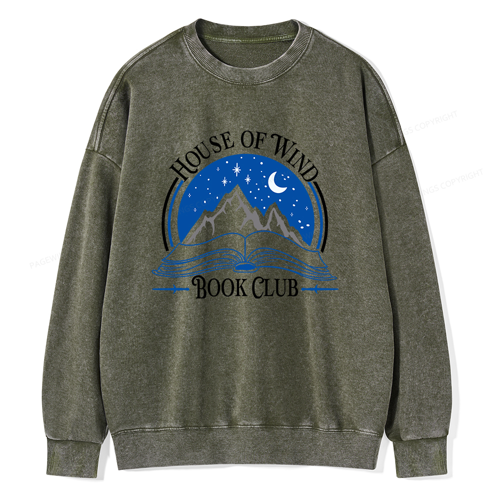 Pagewings House of Wind Book Club Unisex Washed Sweatshirt