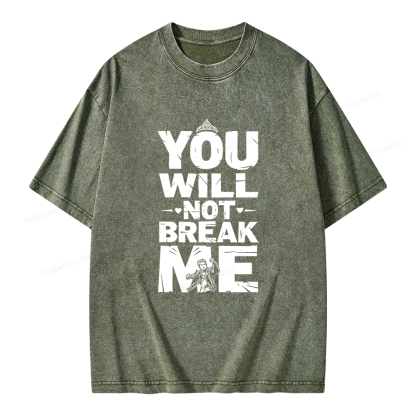 Pagewings You Will Not Break Me Unisex Washed T-shirt