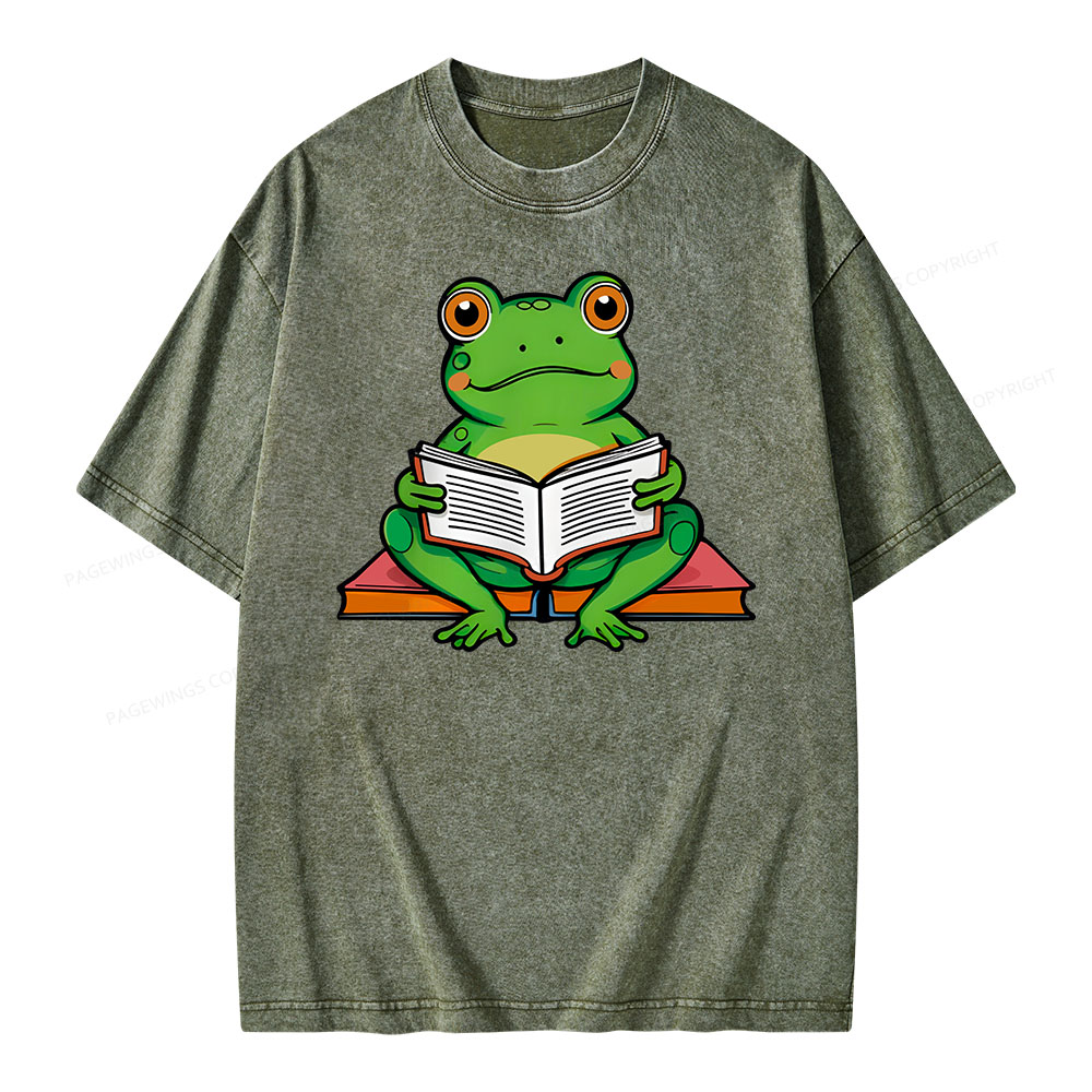 Pagewings reading book T-Shirts Unisex Washed T-shirt
