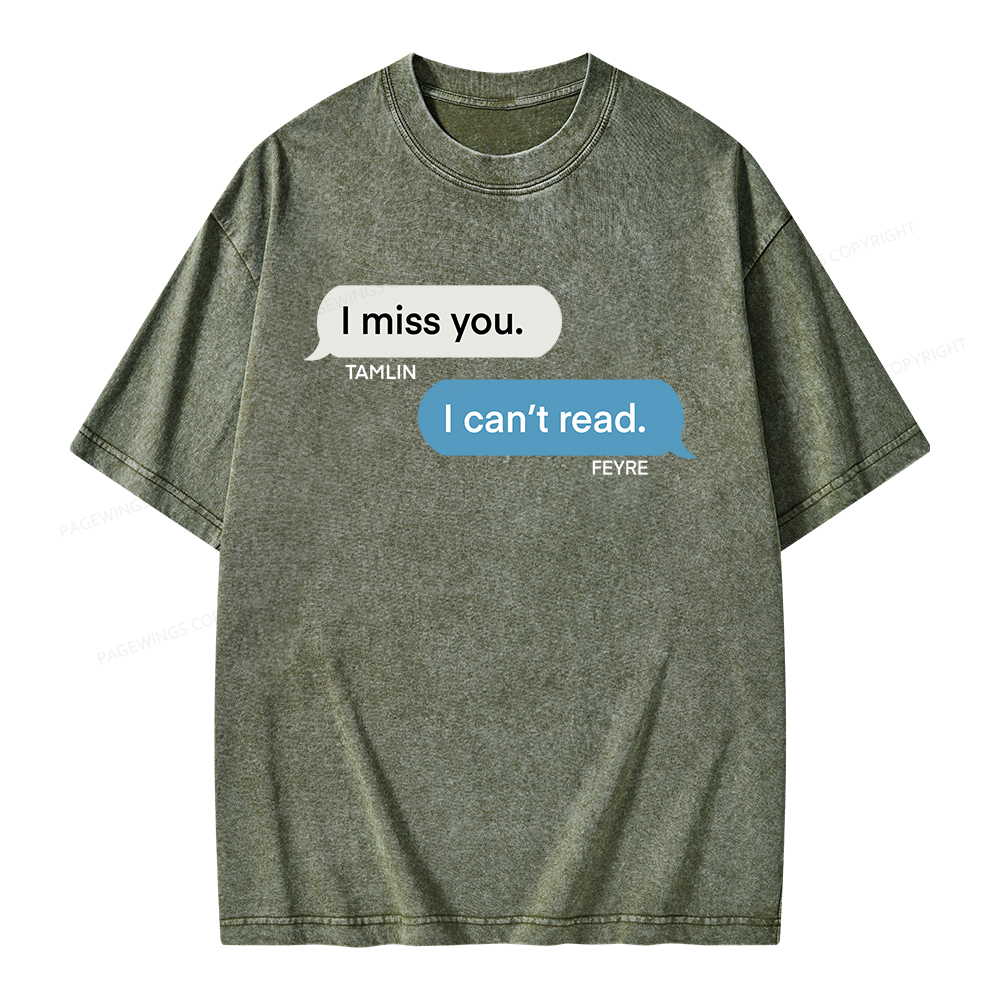 Pagewings  Fantasy I Can’t Read Unisex Washed T-shirt