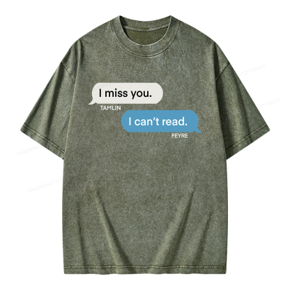 Pagewings  Fantasy I Can’t Read Unisex Washed T-shirt