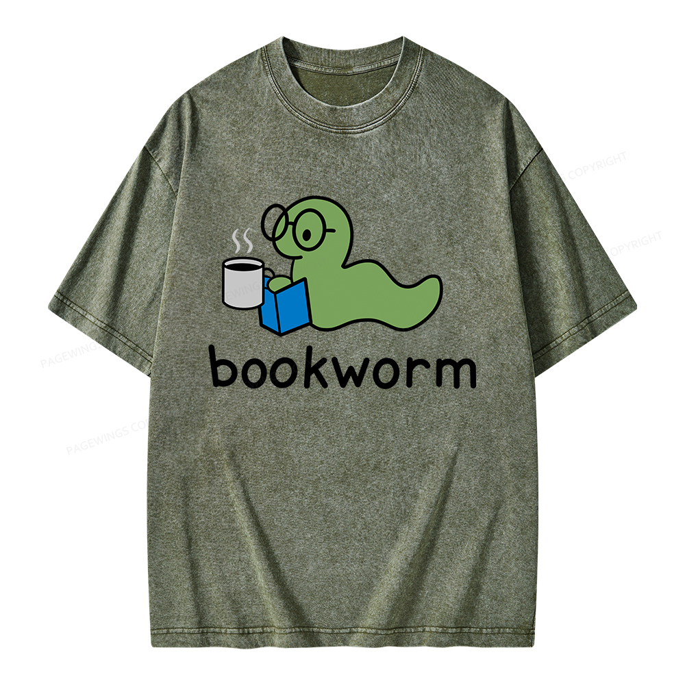 Pagewings Bookworm Unisex Washed T-shirt