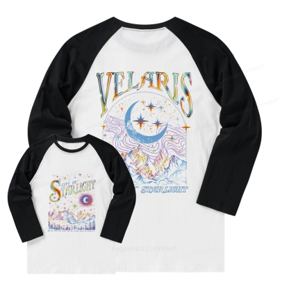 Pagewings Velaris City Of Starlight ACOTAR Two-Sided Long Sleeve Raglan T-shirt