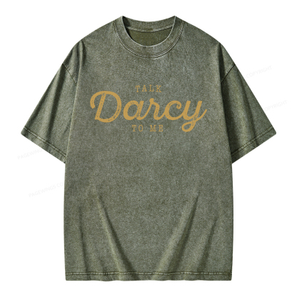 Pagewings Talk Darcy To Me Unisex Washed T-shirt
