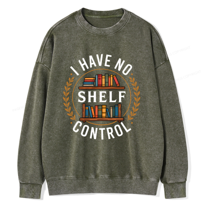 Pagewings I Have No Shelf Control Unisex Washed Sweatshirt