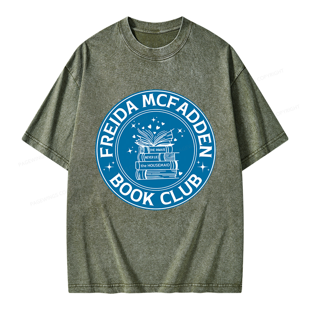 Pagewings Freida McFadden Book Club Unisex Washed T-shirt