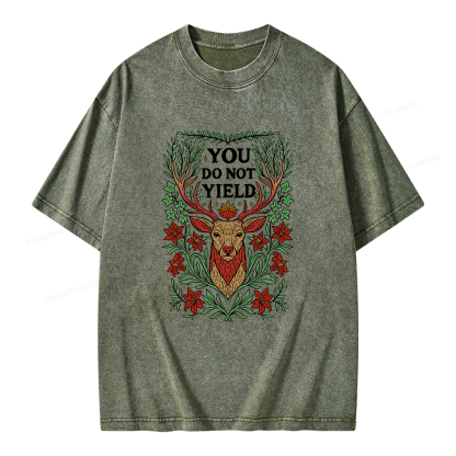 Pagewings You Do Not Yield Unisex Washed T-shirt