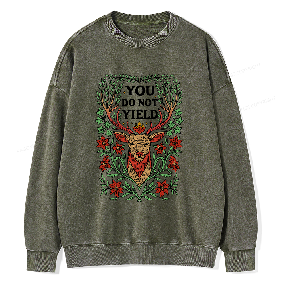 Pagewings You Do Not Yield Unisex Washed Sweatshirt