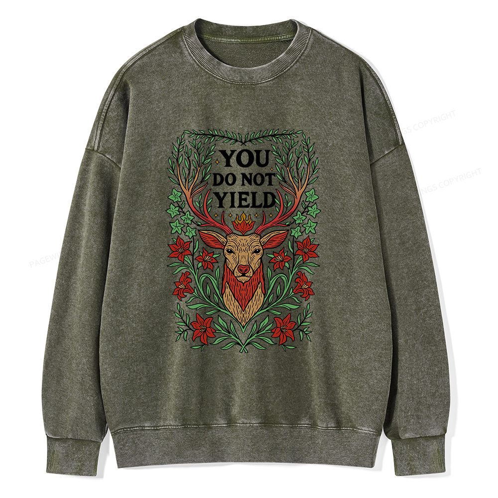 Pagewings You Do Not Yield Unisex Washed Sweatshirt