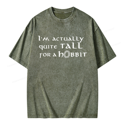 Pagewings I'm Actually Quite Tall Unisex Washed T-shirt