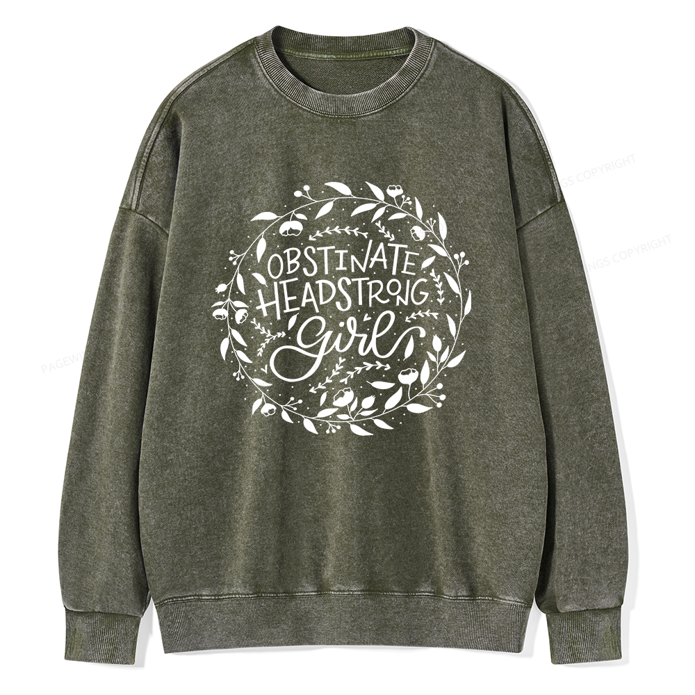 Pagewings Obstinate Unisex Washed Sweatshirt