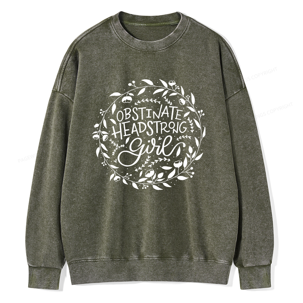 Pagewings Obstinate Unisex Washed Sweatshirt