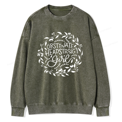 Pagewings Obstinate Unisex Washed Sweatshirt