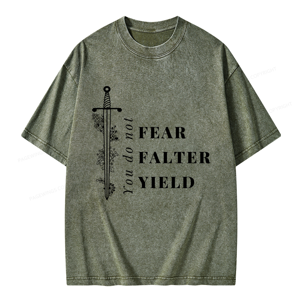 Pagewings You Do Not Yield Unisex Washed T-shirt