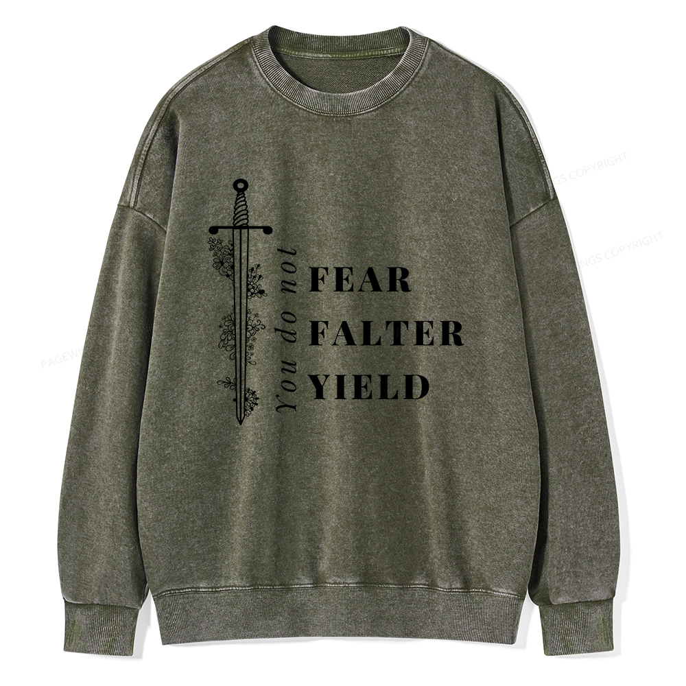 Pagewings You Do Not Yield Unisex Washed Sweatshirt