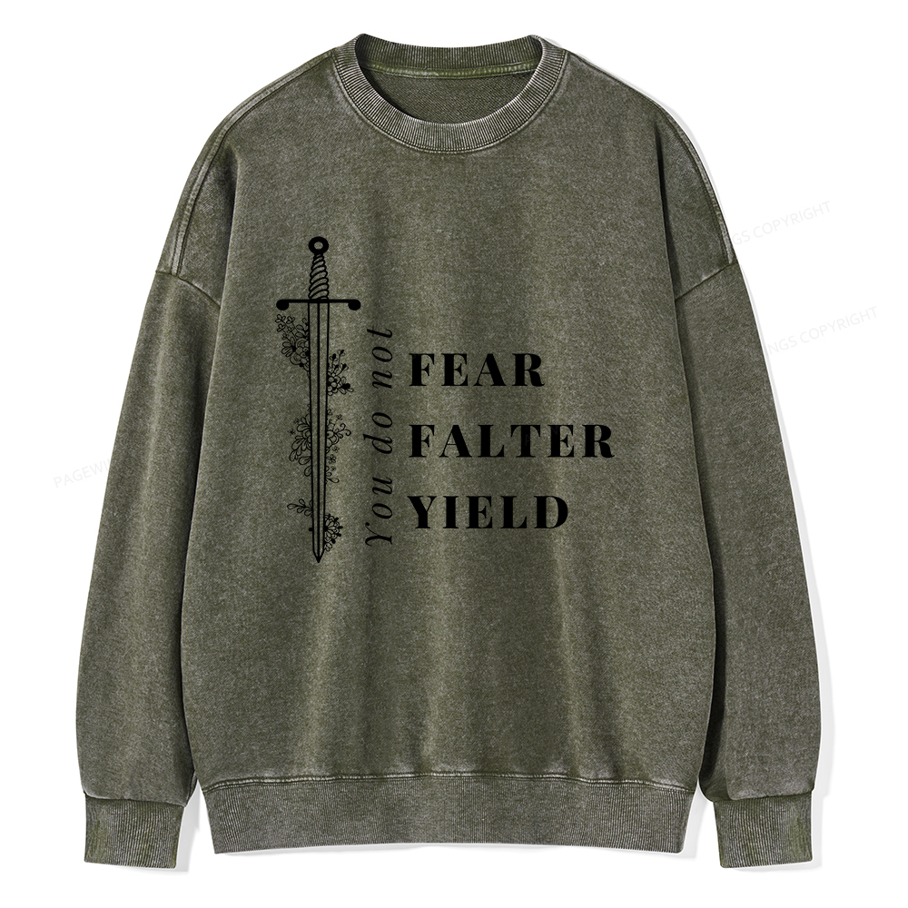 Pagewings You Do Not Yield Unisex Washed Sweatshirt