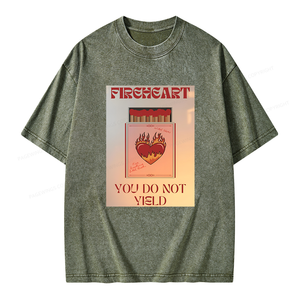 Pagewings Fireheart Unisex Washed T-shirt