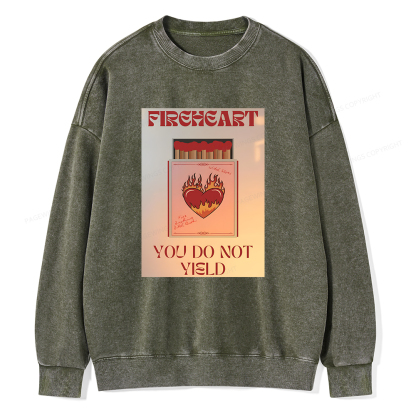 Pagewings Fireheart Unisex Washed Sweatshirt