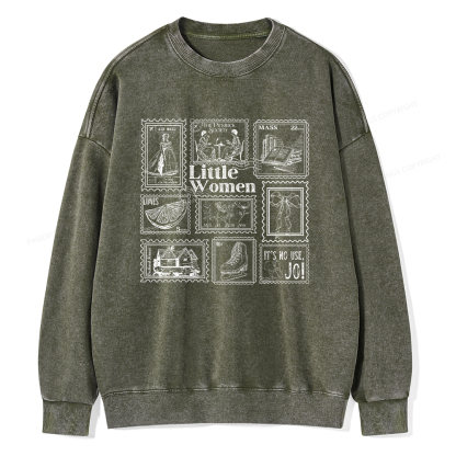 Pagewings Literary Stamp Unisex Washed Sweatshirt