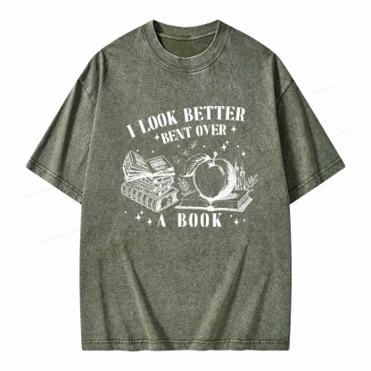 Pagewings I Look Better Bent Over A Book TShirt Unisex Washed T-shirt