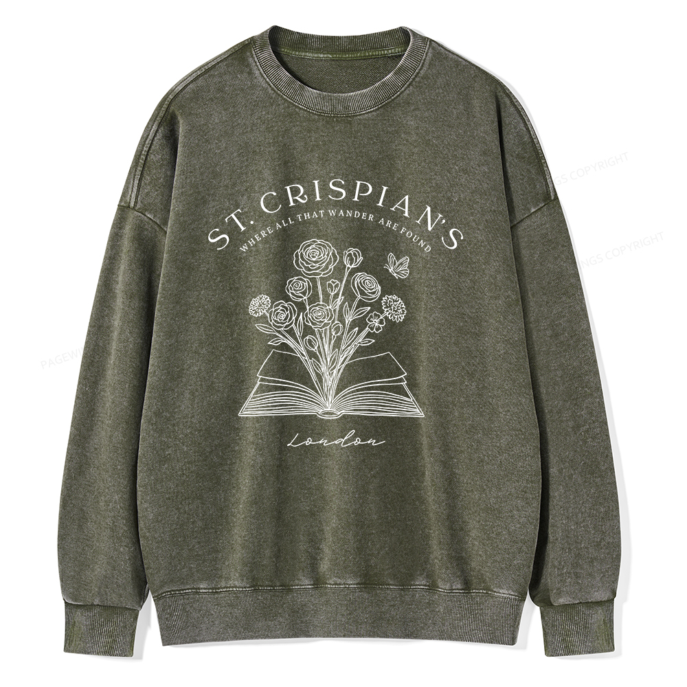 Pagewings Where Things Wander To Be Found Unisex Washed Sweatshirt