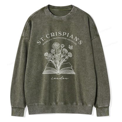 Pagewings Where Things Wander To Be Found Unisex Washed Sweatshirt