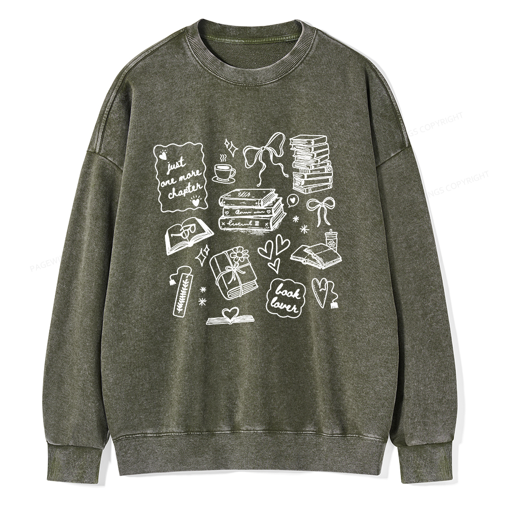 Pagewings Book Lover Unisex Washed Sweatshirt