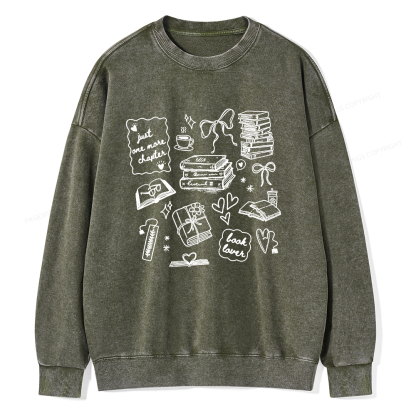 Pagewings Book Lover Unisex Washed Sweatshirt