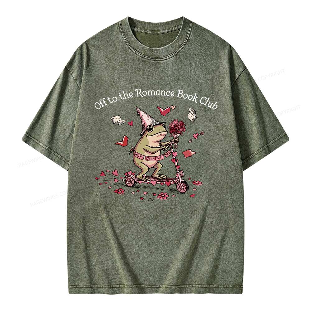 Pagewings Off to the Romance Book Club Unisex Washed T-shirt